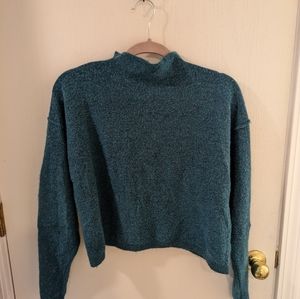 Free People Blue green cropped sweater size small